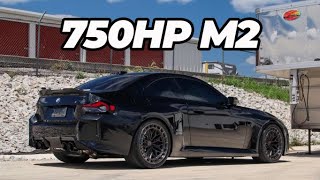 My 2024 BMW M2 goes from 500hp to 750hp with only a couple mods CRAZY Its so fast now [upl. by Ennahoj]