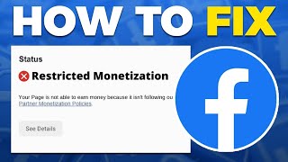 HOW TO FIX FACEBOOK RESTRICTED MONETIZATION ON YOUR PAGES 2024 NEW [upl. by Gervais]