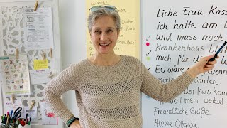 DTZ halbformeller Brief  Entschuldigung schreiben  B1  Deutsch lernen [upl. by Niamert981]