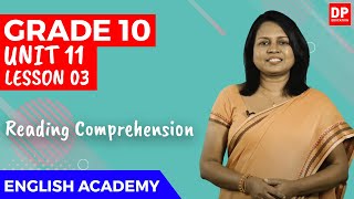 Unit 11 Lesson 3  Reading Comprehension  Practice Activities  OL English  Grade 10 [upl. by Adiaros537]