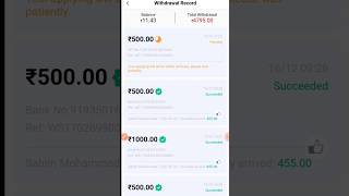 new earning app today free Paytm cash short earning [upl. by Araccot]