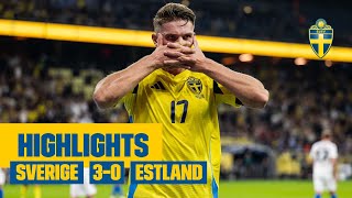 Highlights  Sverige – Estland 30  Ny vinst i Nations League [upl. by Atnom169]