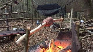 ROAD TRIP NEW WILD WOODLAND TO HAMMOCK CAMP AND SPIT ROAST BEEF [upl. by Nettle738]