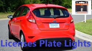 FORD FIESTA LICENSE PLATE LIGHT REPLACEMENT [upl. by Kawai476]