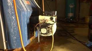 OIL BURNER WILL NOT HEAT HOT WATER BOILER LEAKING [upl. by Perry801]