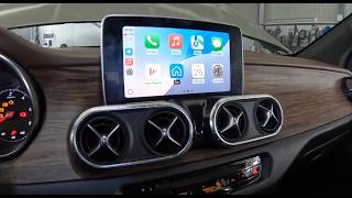 Mercedes X Class 2019 How To Connect Car Play [upl. by Eimaj]