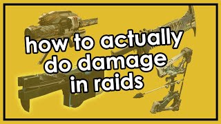 How to Do Raid DPSDamage So You Wont Get Kicked from LFG [upl. by Aniret921]