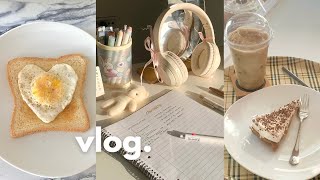 Study vlog 🍞studying at cafè 6am morning routine skincare what i eat aesthetic notes ft Fotor [upl. by Kcirrad364]