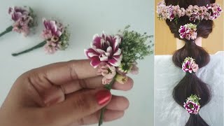 DIY Mini Hair Brooches  Fresh flower hair brooch [upl. by Hogg]