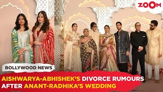 AishwaryaAbhishek DIVORCE rumours sparks as she skips family appearance at AnantRadhika’s wedding [upl. by Hepsibah]