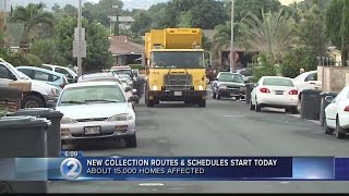 Trash pickup routes schedules will change for 15K homes across Oahu [upl. by Ytirev919]