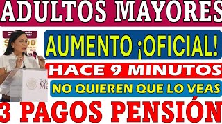 💥3 PAGOS🔔PENSION de Adultos Mayores ♨️SUPERAUMENTO 2025 CONFIRMA CLAUDIA💵MIRA ANTES QUE LO BORREN📢 [upl. by Cuthburt]