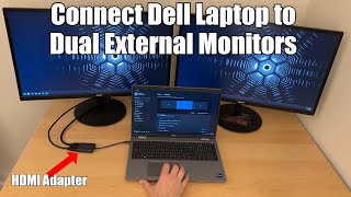 Connect Dell Laptop to Two Monitors with HDMI [upl. by Scot]