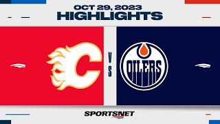 NHL Highlights  Flames vs Oilers  October 29 2023  Heritage Classic [upl. by Rhine]