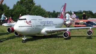 RELOADED RC BOEING 747400 MAIDEN FLIGHT VIRGIN ATLANTIC WORLD BIGGEST RC JUMBO [upl. by Nahtanoj]