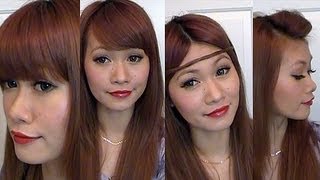 5 Ways To Style Blunt Bangs [upl. by Edwyna743]