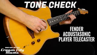 TONE CHECK Fender Acoustasonic Player Telecaster Demo  No Talking [upl. by Ahsennek969]