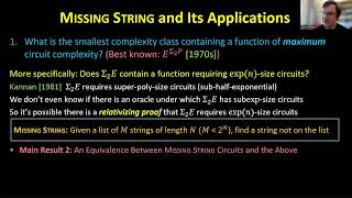 On Oracles and Algorithmic Methods for Proving Lower Bounds [upl. by Drescher77]