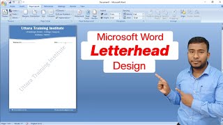 How To Create Letterhead in Microsoft Word  LetterHead in MS Word [upl. by Annazor49]