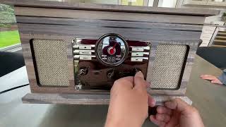 Victrola 8 in 1 Bluetooth Record Player amp Multimedia Center Built in Stereo Speakers Review [upl. by Anon]