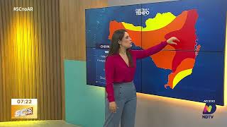 Central do Tempo  Intensificação da chuva em SC alerta da Defesa Civil aumenta de nível [upl. by Maharva527]