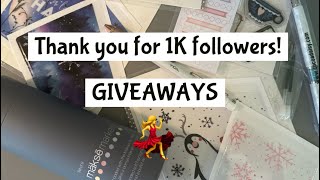 Celebrate 1K followers with GIVEAWAYS [upl. by Maurine800]