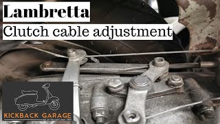 lambretta clutch cable adjustment for dummies [upl. by Erdnoed]