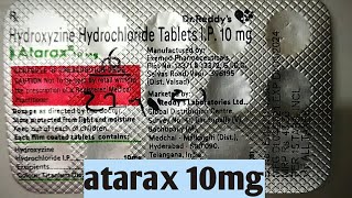 Atarax 10mg tablet uses and Review In Hindi Atarax tablet uses side effects Atarax tablet 10mg [upl. by Norvil]