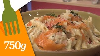 Recette de Pâtes au saumon  750g [upl. by Dahlia]