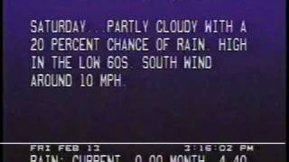 Weather Channel Local Forecast 1987 [upl. by Anihcak614]