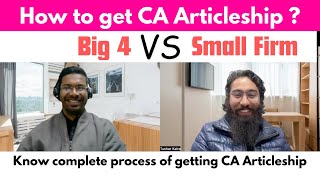 How to get CA Articleship Big 4 or midsize firm  By CA Tushar Kalra GGspeaksbyGauravGoel [upl. by Norrat]