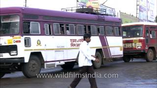 Bus service in Satara Maharashtra [upl. by Marshal]