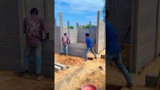 This is how readymade concrete RCC boundary wall room is made by laborreadymadeboundarywall [upl. by Enixam]