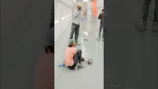 Epoxy flooring application national food youtube youtube plzdosuporrtmychanlfriends foryou [upl. by Ivette]