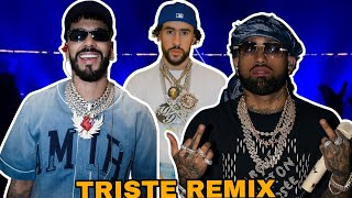 Anuel AA Bad Bunny Bryant Myers  Triste Remix  Reacción Exclusiva [upl. by Anawait]