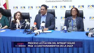 Proceso de licitación del Intrant siguió pese a cuestionamientos de la DGCP [upl. by Eseer]