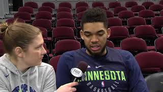 Lindsay Whalens FULL interview with KarlAnthony Towns [upl. by Pacifa309]