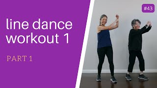 Easy Line Dance Workout 1 Part 1  Seniors Beginners [upl. by Benjie]