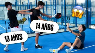 NIÑOS DE 13 AÑOS vs TRESCO en PARTIDO DE PADEL [upl. by Ayahsal37]