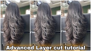 How to advanced layer hair cuttutorialstep by stepstep with layer hair cuteasy way2021in Hindi [upl. by Romo]