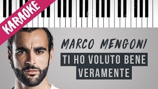 Marco Mengoni  Ti Ho Voluto Bene Veramente  Piano Karaoke con Testo [upl. by Celene588]