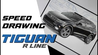 SPEED DRAWING  TIGUAN  ARTE Q VAI PRA O CANADÁ [upl. by Elpmid729]