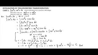 Integration by Trigonometric Transformation Part 1 by JVViola [upl. by Graybill]