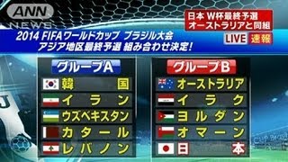 日本は豪、イラクなどと同組 W杯最終予選組合せ（120309） [upl. by Allyce]