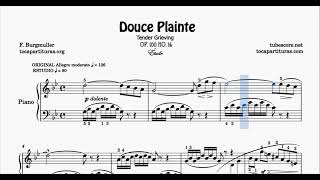 Etude Nº 16 Op 100 Douce Plainte Partitura de Piano Tender Grieving [upl. by Githens]