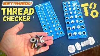 Thread Checker with 28 Bolt and Nut Identifiers  UnboxingReview [upl. by Anilys]