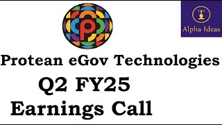 Protean eGov Technologies Q2 FY25 Earnings Call Protean eGov Ltd Q2 Concall [upl. by Nonac]