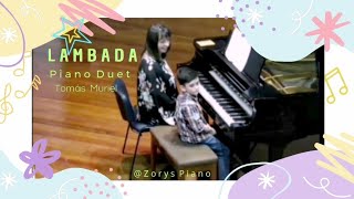 ▪️quotLambada Chorando Se Foi Piano Cover Dúoquot▪️ Kaoma ♡♪Tomás Muriel amp Zorys ♪♡ [upl. by Gibbie]