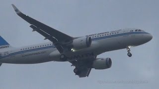 KUWAIT AIRWAYS A320 with Sharklets 9KAKE  Final Approach Hamburg Finkenwerder [upl. by Hodges646]