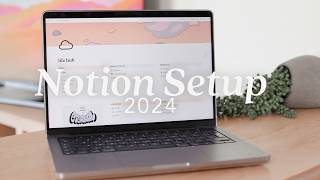 🪴 My 2024 Notion Setup  free template  planning goals tracking 💻 [upl. by Enaitsirhc]